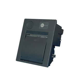 紙幅58mmパネルマウントタイプライン小型サーマルプリンタ（QRコード付） ケース色：黒