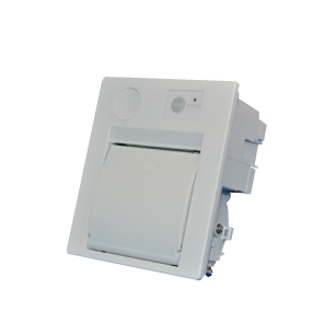 紙幅58mmパネルマウントタイプライン小型サーマルプリンタ（QRコード付） ケース色：白