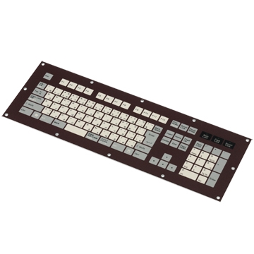 防塵・防滴シート型 フルキーボード 裏面取付タイプ DOS/V用