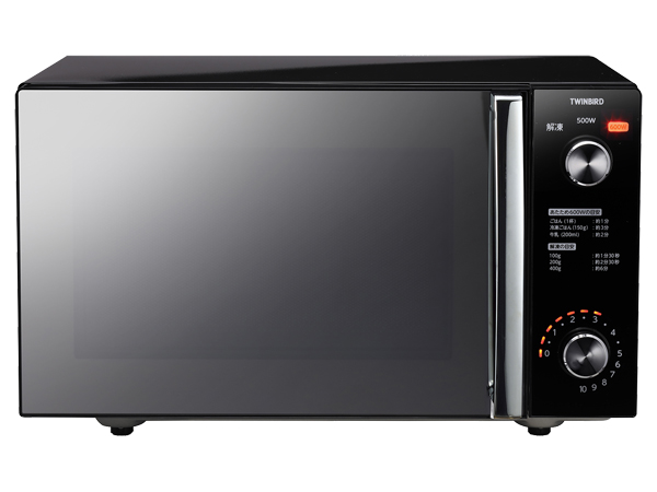 ミラーガラスフラット電子レンジ ブラック