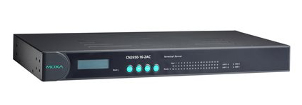 16ポート RS-232C/422/485 デュアルLANターミナルサーバ、デュアルAC電源