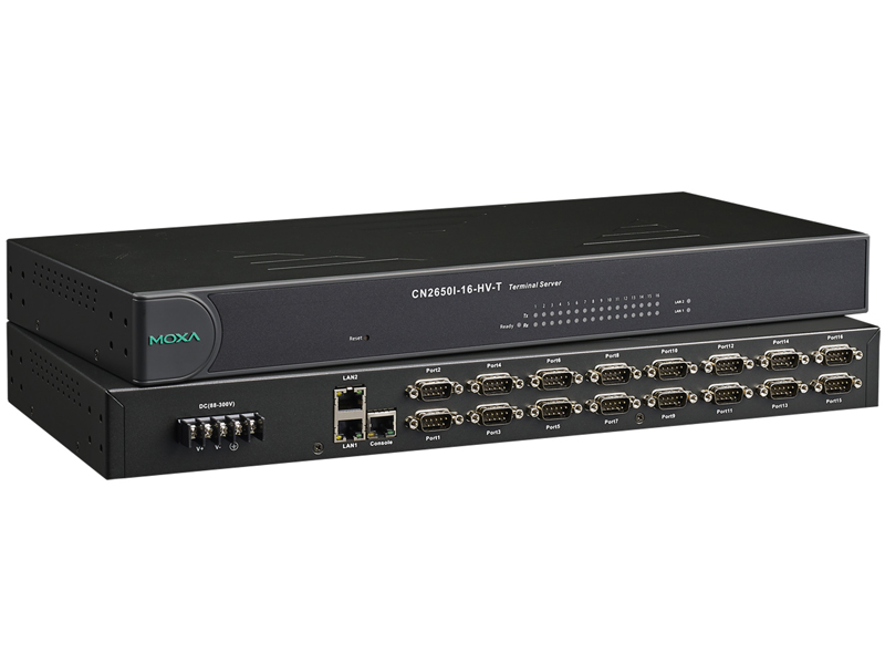 16ポート RS-232C/422/485デュアルLANターミナル 光絶縁 88-300VDC Tモデル