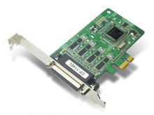 4ポート RS-232C/422/485 PCI Expressボード、ロープロファイル DB25ケーブル付