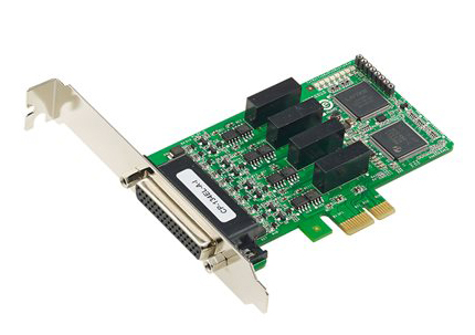 4ポート RS-232C/422/485デバイスサーバ 光絶縁電源アダプタ付RS-422/485 PCI Expressボード 4KVサージ 2kV電源アイソレーション DB25M