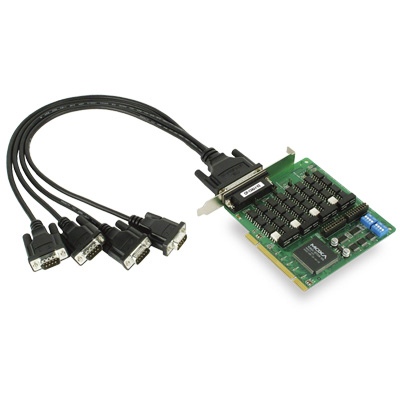 4ポート RS-422/485 ユニバーサルPCIバスボード DB9ケーブル付（サージ保護タイプ）