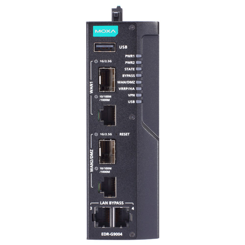 2Gbカッパー+2Gbカッパー/SFPコンボポート搭載 産業用セキュアルーター (ワイド温度モデル)