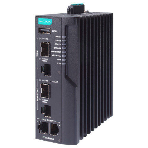 2Gbカッパー+2Gbカッパー/SFPコンボポート搭載 産業用セキュアルーター (ワイド温度モデル)