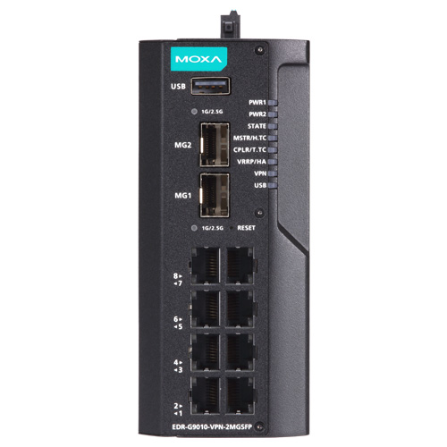 8GbE 銅線＋2GbE SFPマルチポート 産業用セキュアルーター