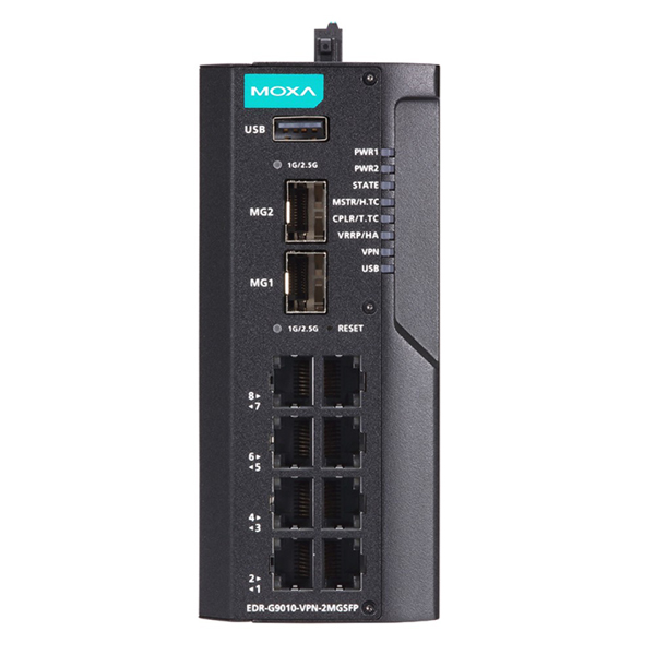 8GbE 銅線＋2GbE SFPマルチポート 産業用セキュアルーター