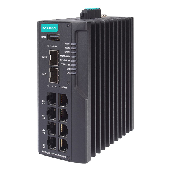 8GbE 銅線＋2GbE SFPマルチポート 産業用セキュアルーター