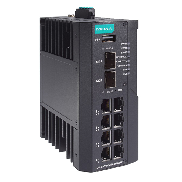 8GbE 銅線＋2GbE SFPマルチポート 産業用セキュアルーター