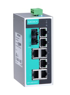 アンマネージドスイッチ、7xRJ45 1xマルチST