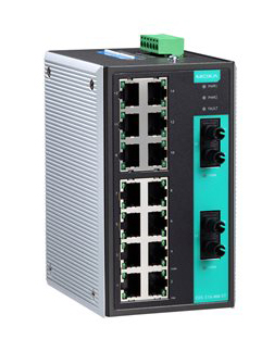 アンマネージドスイッチ、14xRJ45 2xマルチST