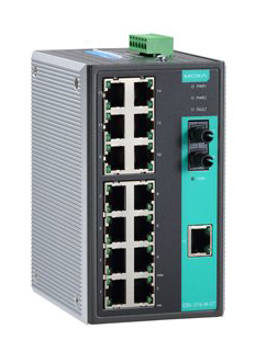 アンマネージドスイッチ、15xRJ45 1xマルチST