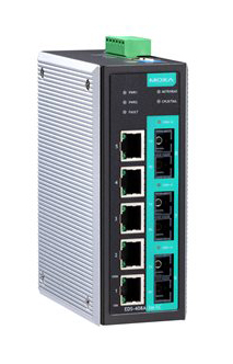 マネージドスイッチ、5xRJ45 1xマルチSC 2xシングルSC