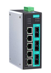 マネージドスイッチ、5xRJ45 2xマルチSC 1xシングルSC、Tモデル