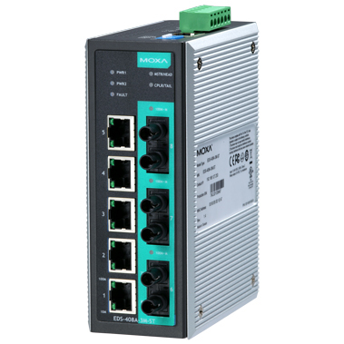 マネージドスイッチ、5xRJ45 3xマルチST