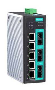 マネージドスイッチ、5xRJ45 3xシングルSC