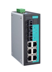 マネージドスイッチ、6xRJ45 2xシングルSC