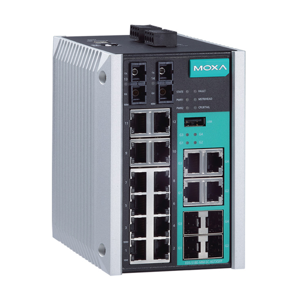 14＋4Gポート ギガビットマネージドイーサネットスイッチ、SCコネクター (ワイド温度モデル)