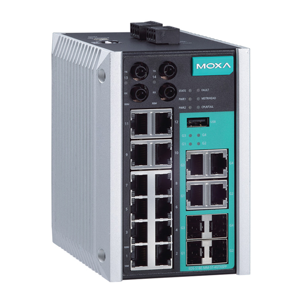 14＋4Gポート ギガビットマネージドイーサネットスイッチ、STコネクター