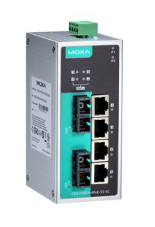 アンマネージドスイッチ、2xマルチSC 4xPoEポート、Tモデル