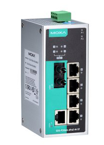 アンマネージドスイッチ、1xRJ45 1xマルチST 4xPoEポート