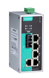 アンマネージドスイッチ、1xRJ45 1xシングルSC 4xPoEポート