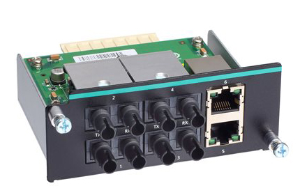 ファーストイーサネットモジュール マルチモード 100BaseFX 4ポート(STコネクタ)及び10/100BaseT(X)2ポート