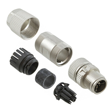 現場実装用 X-coded ネジ止め ギガビットイーサネットコネクタ 8ピン M12コネクタ M型 IP67定格