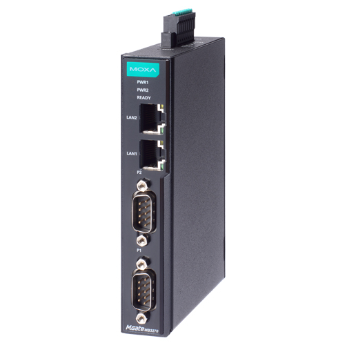 2ポート アドバンスド Modbusゲートウェイ IEC62443-4-2準拠 RJ45×2 DB9 (ワイド温度モデル)