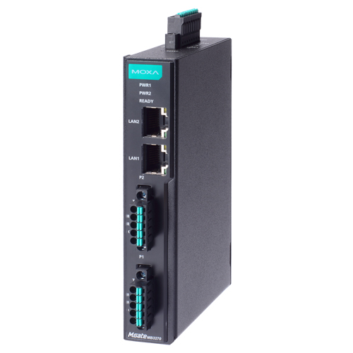 2ポート アドバンスド Modbusゲートウェイ IEC62443-4-2準拠 RJ45×2 5ピンターミナルブロック 2kV絶縁保護 (ワイド温度モデル)