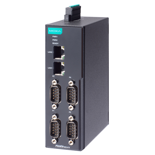 4ポート アドバンスド Modbusゲートウェイ IEC62443-4-2準拠 RJ45×2 DB9