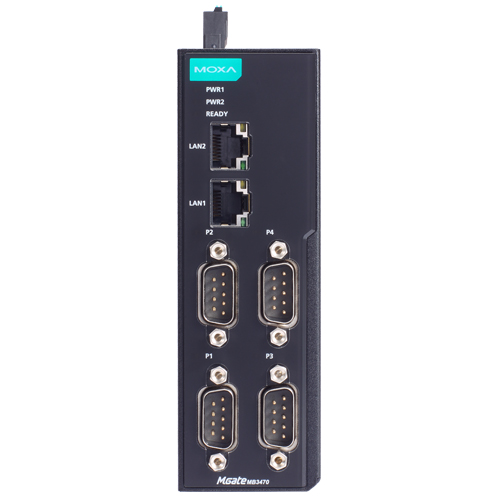 4ポート アドバンスド Modbusゲートウェイ IEC62443-4-2準拠 RJ45×2 DB9 2kV絶縁保護