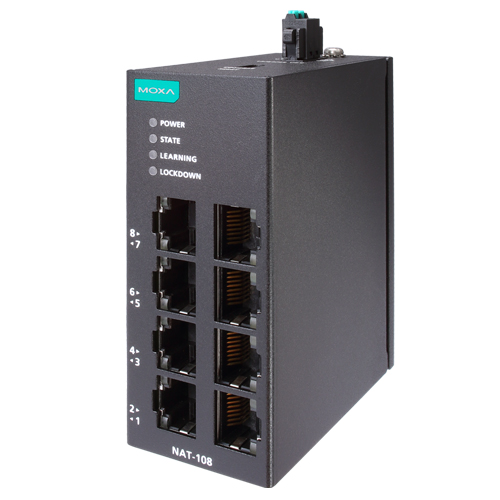 8ポート 産業用ネットワークアドレス変換 (NAT) デバイス