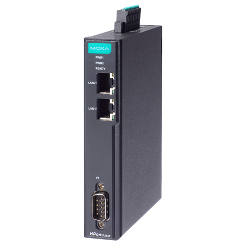 産業オートメーション用 DINレール 1ポート シリアルデバイスサーバー (ワイド温度モデル)