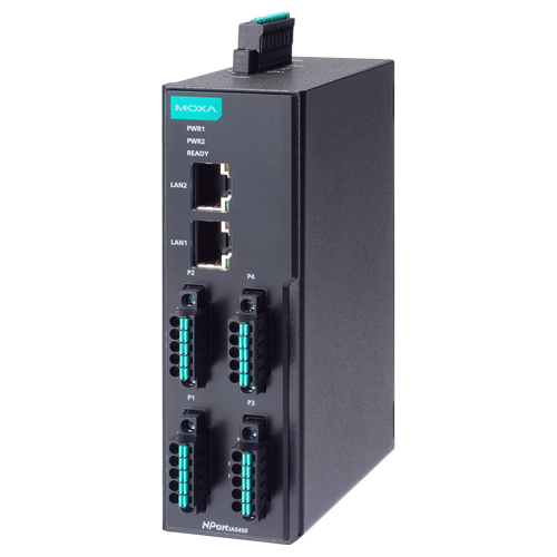 産業オートメーション用 DINレール 4ポート シリアルデバイスサーバー アイソレーション