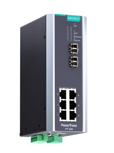 IEC 61850認証 産業用 8ポートマネージド・イーサネットスイッチ/6x10/100BaseT(X)/2x100BaseFXマルチモード/LCコネクタ/48VDC