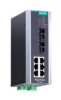 IEC 61850認証 産業用 8ポートマネージド・イーサネットスイッチ/6x10/100BaseT(X)/2x100BaseFXマルチモード/SCコネクタ/48VDC