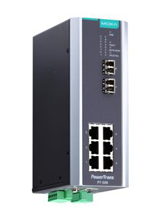 IEC 61850認証 産業用 8ポートマネージド・イーサネットスイッチ/6x10/100BaseT(X)/2x100BaseFXシングルモード/LCコネクタ/48VDC