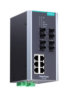 IEC 61850-3認証マネージドスイッチ 6xRJ45 4xマルチST 24VDC