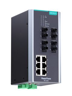 IEC 61850-3認証マネージドスイッチ 6xRJ45 4xマルチST