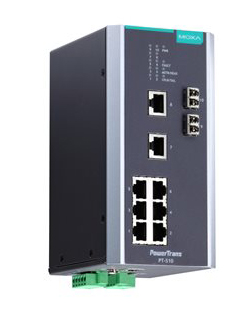 IEC 61850-3認証マネージドスイッチ 8xRJ45 2xマルチLC 48VDC