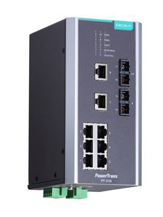 IEC 61850-3認証マネージドスイッチ 8xRJ45 2xマルチSC 48VDC