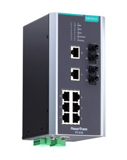 IEC 61850-3認証マネージドスイッチ 8xRJ45 2xマルチST 48VDC