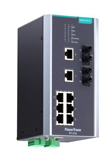 IEC 61850-3認証マネージドスイッチ 8xRJ45 2xマルチST