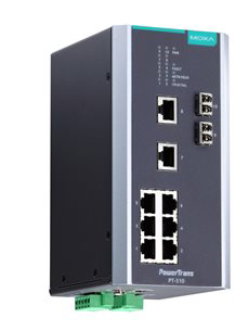 IEC 61850-3認証マネージドスイッチ 8xRJ45 2xシングルLC 24VDC