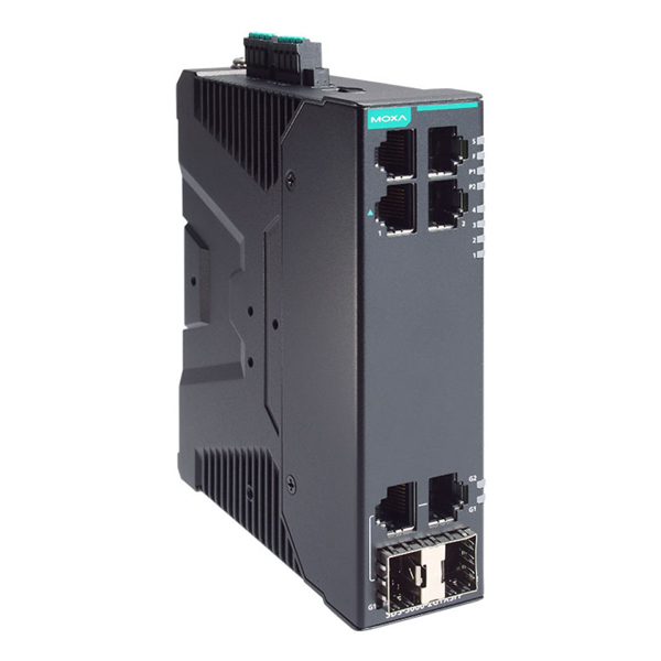 産業用 6ポート(ギガビットアップリンク2ポート) スマートイーサネットスイッチ (ワイド温度モデル)