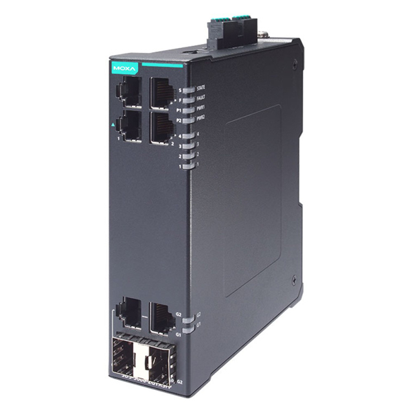 産業用 6ポート(ギガビットアップリンク2ポート) スマートイーサネットスイッチ (ワイド温度モデル)