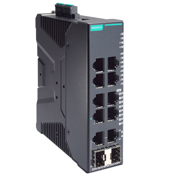 8PoE+ポート付き 産業用 8+2ギガビットポート スマートイーサネットスイッチ (ワイド温度モデル)